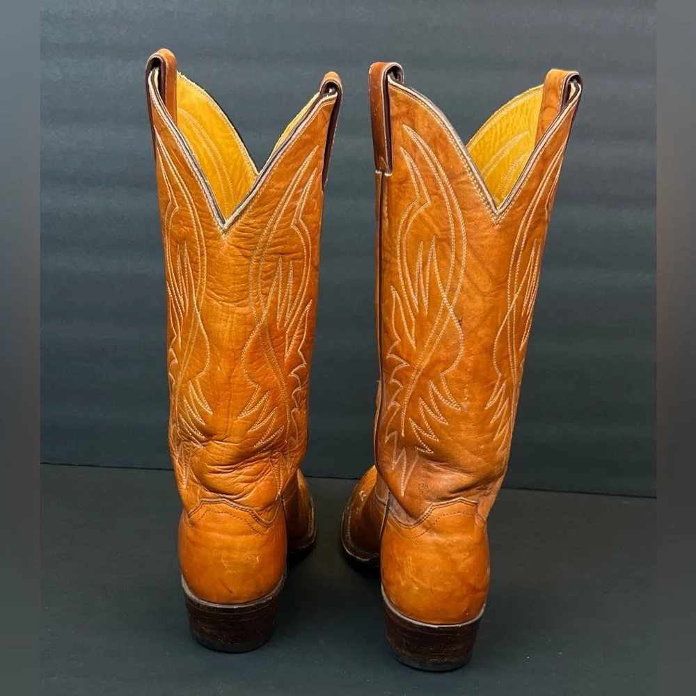 Justin Boots Tan Leather Western Ankle Booties